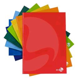 BE MORE COLOR QUADERNO CARTONATO 80 GR 210X150 mm A5 96 FOGLI A QUADRETTI 4M COLORI ASSORTITI CONF 5 Pz.