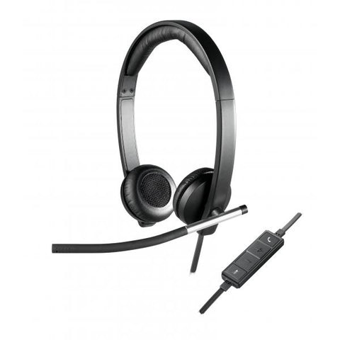 Auricolari con Microfono Logitech 981-000519 USB 2.0 Nero Argentato