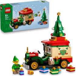 LEGO FURGONE DELLE CONSEGNE DI BABBO NATALE CON ALBERO PACCHI REGALO E DECORAZIONI