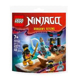 LEGO NINJAGO RECRUITMEN BAGS BATTAGLIA DI ARIN VS DRAGONIANO POZZO CON VERICELLO E 2 MINIFIGURE