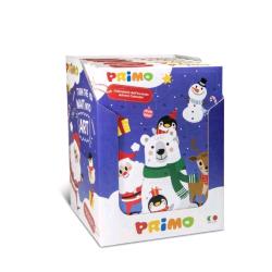 PRIMO ESPOSITORE CALENDARIO DELL'AVVENTO CON TEMPERA PENNARELLI PENNELLO PASTA DA MODELLARE TRIANGOLO CERA ACCESSORI PER MODELLARE CONF 5 Pz.