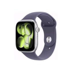 APPLE WATCH SERIES 11 GPS + CELLULAR 5G 46mm CASSA ALLUMINIO ARGENTO CON SPORT BAND VIOLA NEBBIA - S/M