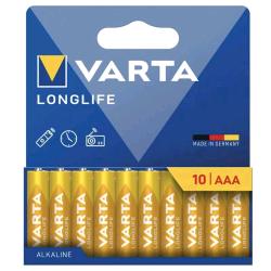 VARTA LONGLIFE BATTERIE ALCALINE MINISTILO AAA IN BLISTER DA 10 Pz. CONF 20 Pz. TOTALE 200 Pz.