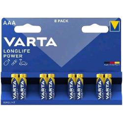 VARTA LONGLIFE POWER BATTERIE ALCALINE MINISTILO AAA IN BLISTER DA 8 Pz. CONF 20 Pz. TOTALE 160 Pz.