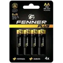 FENNER PLUS FN-LR6 BATTERIE ALCALINE STILO AA BLISTER DA 4 PZ. CONF 12 Pz. TOTALE 48 BATTERIE