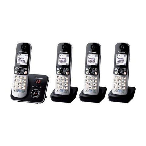 Panasonic KX-TG6824GB teléfono Teléfono DECT Nero, Argento Identificador de llamada