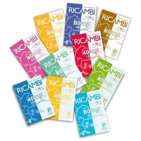 PIGNA QUAXIMA RICAMBI A 4 FORI A5 80 GR QUADRETTI 4MM 40 FOGLI CONF 1 Pz.