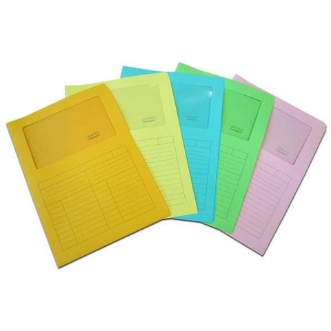 BLASETTI SINTEX CARTELLINA A L CON FINESTRA IN CARTA 297X210MM A4 COL. VERDE CONF 50 PZ.