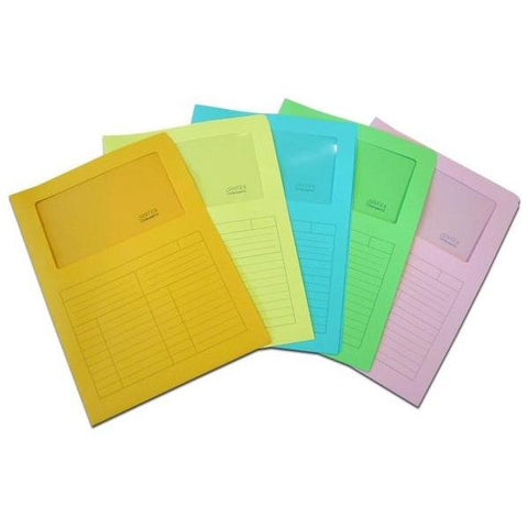 BLASETTI SINTEX CARTELLINA AL CON FINESTRA IN CARTA 297X210MM A4 COL. ROSA CONF 50 Pz.