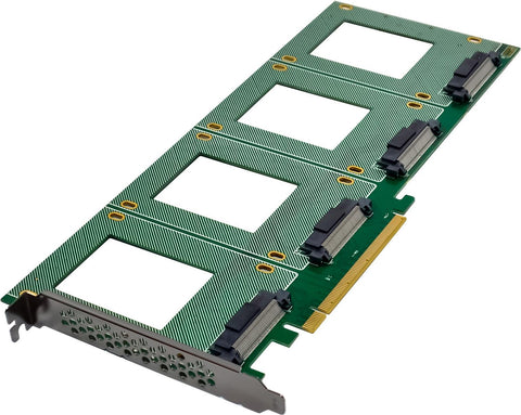 InLine PCIe Karte zu 4x intern U.2 NVMe SFF-8639 Bifurcation x16 (76660R)