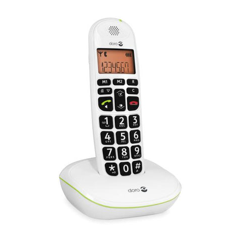 Doro PhoneEasy 100w Telefono analogico/DECT Identificatore di chiamata Bianco (DORO PhoneEasy 100w - tr?dl?s telefon)