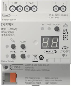 JUNG 30128 1S DA2 R KNX DALI-2 Gateway Colour 2fach (301281SDA2R)