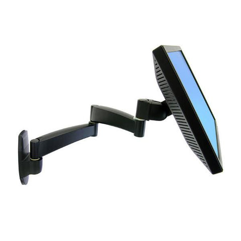 Ergotron 200 Series Wall Mount Arm, 2 Extensions 61 cm (24") Nero