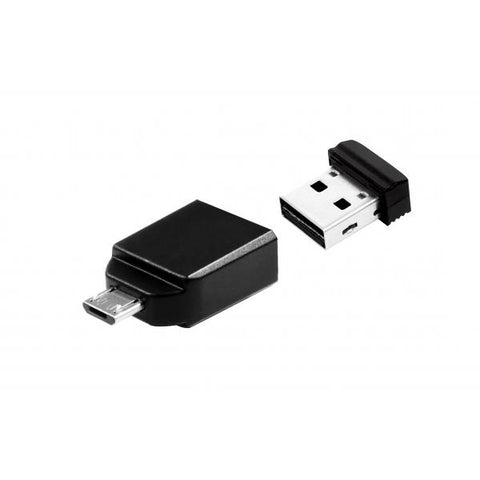 VERBATIM NANO 49821 16GB USB 2.0 + MICRO USB BLACK