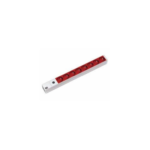 Bachmann 333.4101 8presa(e) AC 1U Grigio, Rosso unità di distribuzione dell'energia (PDU)