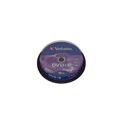 VERBATIM DVD+R 4 7GB 16X SPINDLE 10 PZ