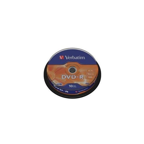 VERBATIM DVD-R 16X 4,7GB 10 PACK SPINDLE MATT SILVER