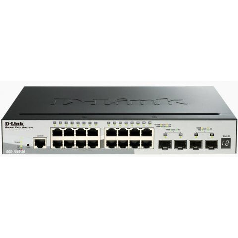 D-LINK DGS-1510-20 SWITCH GESTITO L3 16 x 10/100/1000 + 2 x Gigabit SFP + 2 x 10 Gigabit SFP+