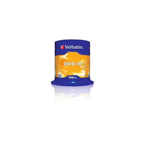VERBATIM DVD-R 4.7GB 16X SPINDLE 100 PZ