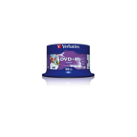 VERBATIM DVD+R 4 7GB 16X PRINTABLE SPINDLE 50 PZ
