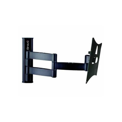 BRAVO STAFFA PORTA TV LCD 10 DA 23" A 40" 3 SNODI MAX 20KG IN ALLUMINIO BLACK