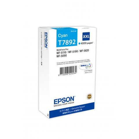 EPSON T7892 SERBATOIO CIANO PER WF-5110/WF-5190/WF-5620/WF-5690 4.000 PAG