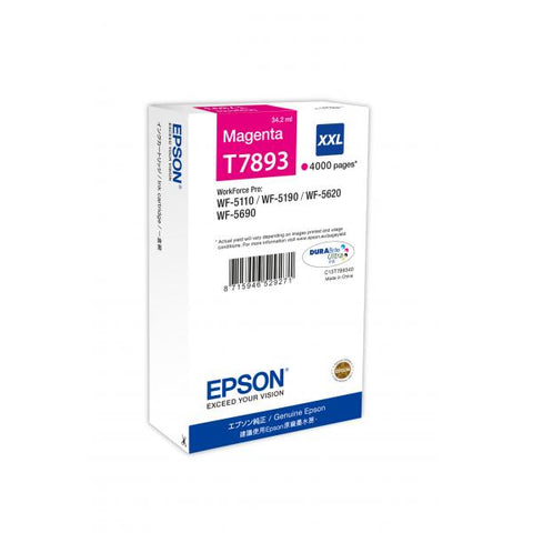 EPSON T7893 CARTUCCIA MAGENTA PER WORKFORCE PRO WF-5620 DWF/WF-5110 DW 4.000 PG (C13T789340)