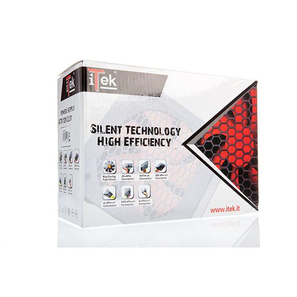 ALIMENTATORE ITEK DESERT 650 PER COMPUTER 650 W 20+4 PIN ATX ATX BLACK RED
