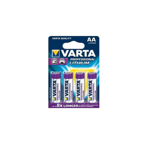 VARTA PROFESSIONAL LITHIUM AA BATTERIE AL LITIO STILO 1.5 V CONF 4 Pz.