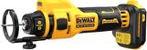 DEWALT DCE555N-XJ Akku-Trockenbaufrse 18 V - Akku-Technologie: 18 Volt XR Li-Ion Leerlaufdrehzahl: 26.000 min-1 Werkzeugaufnahme: 1/4" und 1/8" Gewicht (inkl. 2/5 Ah-Akku): 1,2/1,4 kg (DCE555N-XJ)