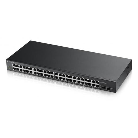 ZYXEL ZYXGS-1900-48 SWITCH 48 PORTE LAN RJ-45 10/100/1000 2 PORTE UPLINK FIBRA SLOT SFP COLORE NERO GARANZIA ITALIA