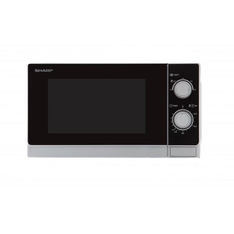 Sharp Home Appliances R-200INW forno a microonde Superficie piana Solo microonde 20 L 800 W Metallico, Argento