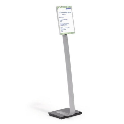 Durable INFO SIGN Stand informativo A4 Acrilico, Alluminio Argento