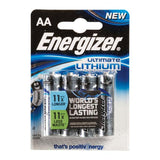 ENERGIZER ULTIMATE LITHIUM BATTERIA STILO AA 1.5 V AL LITIO CONF 4 Pz.
