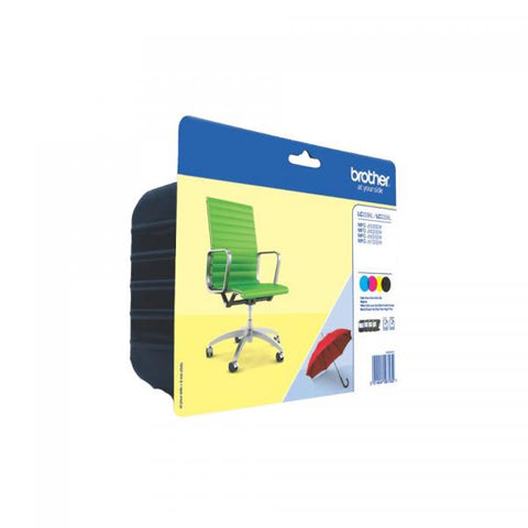 BROTHER LC-229XLVALBP CARTUCCIA NERO+GIALLO+CIANO+MAGENTA PER MFC J5620DW-J5625DW-J5720DW 2.400 PAG TOT