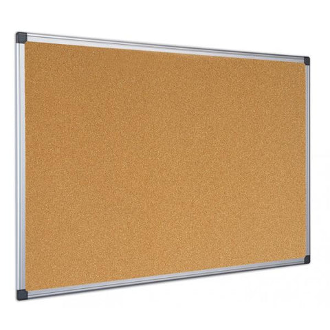 BI-OFFICE MAYA PANNELLO SUGHERO 90X60 CM CORNICE IN ALLUMINIO CON KIT DI MONTAGGIO
