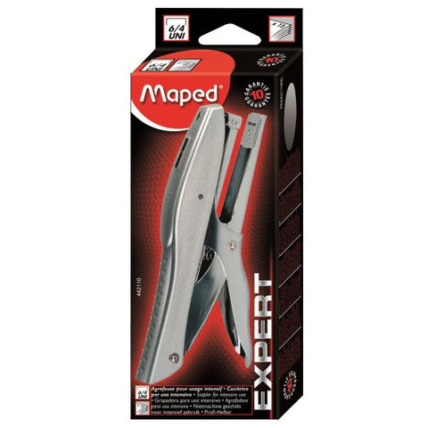 MAPED CUCITRICE A PINZA CARICAMENTO ANTERIORE 15 FOGLI TIPO PUNTI SERIE 6/4 MM COLORE ACCIAIO