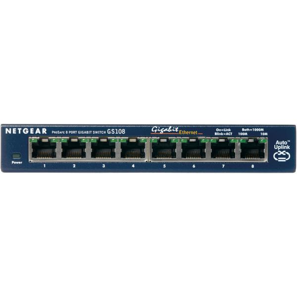 NETGEAR GS108GE SERIE 1 PROSAFE SWITCH 8 PORTE GIGABIT