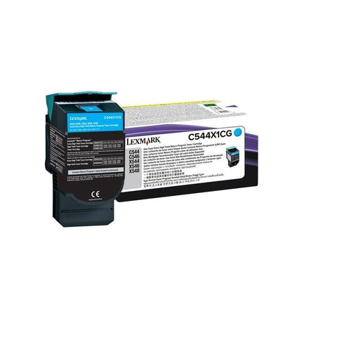 Lexmark Cartuccia Toner Return Program Ciano altissima resa per C544, X544 - 4k pag.