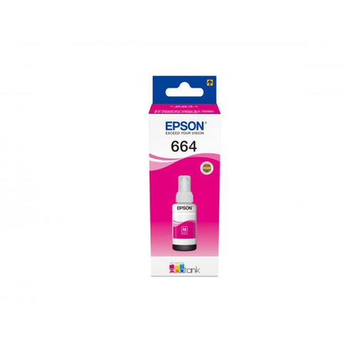 INK EPSON C13T664340 MAGENTA FLACONE DA 70ML X ECOTANK L300 L355 L555 ET-2500 ET-2550 ET-2600 ET-2650 ET-4500 ET-14000 ET-16500