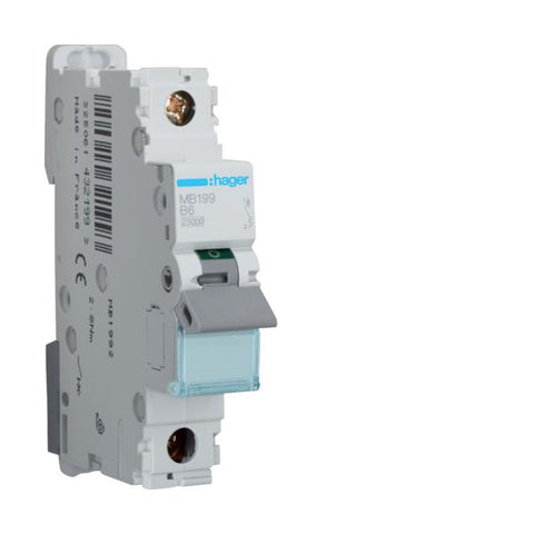 Hager MB199 B-type 1P 1module(s) interruttore automatico