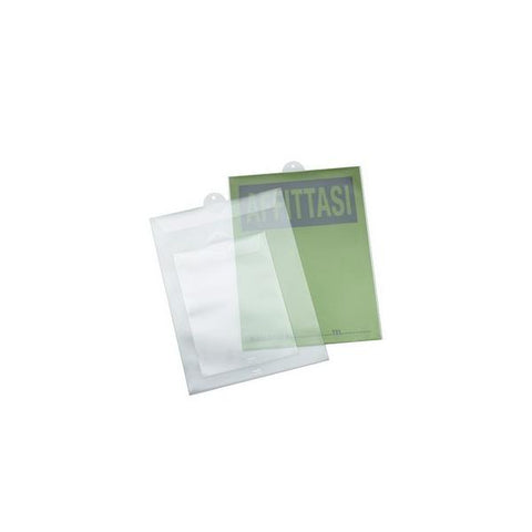 FAVORIT BUSTE PORTA AVVISI CON ASOLA IN PP CM 22X30 A4 LISCIA TRASPARENTE CONF 10 Pz.