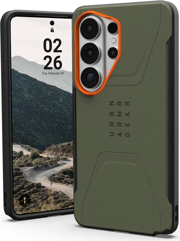 UAG Urban Armor Gear Civilian Case mit Magnet-Modul Samsung Galaxy S26 Ultra olive drab/orange 214535117297 (214535117297)