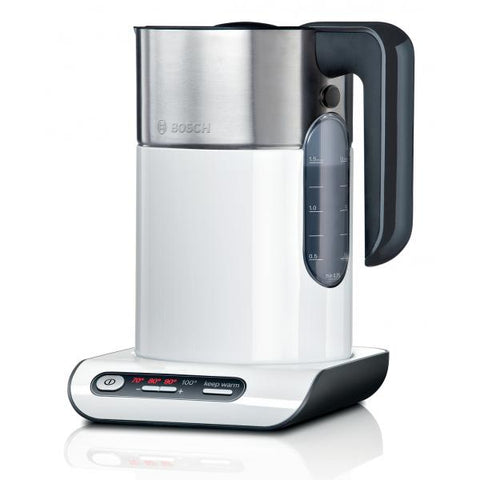 Bosch TWK8611P 1.5L 2400W Antracite, Acciaio inossidabile, Bianco bollitore elettrico