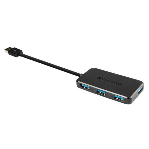 TRANSCEND HUB2 HUB 4 x USB 3.0 INTERFACCIA USB 3.2 BLACK