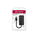TRANSCEND HUB2 HUB 4 x USB 3.0 INTERFACCIA USB 3.2 BLACK