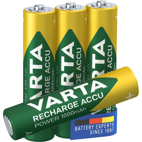 VARTA PROFESSIONAL BATTERIE MINI STILO AAA NiMH 1.000 mAh CONF. 4 PZ.