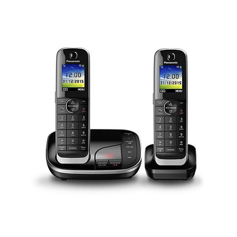 Panasonic KX-TGJ322E Telefono DECT Identificatore di chiamata Nero (PANASONIC KX-TGJ322EB TWIN) - Versione UK