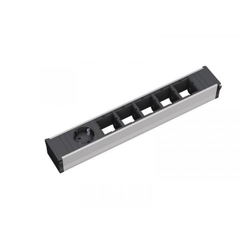 Bachmann 912.004 prolunghe e multiple Interno 0,1 m 1 presa(e) AC Nero, Grigio