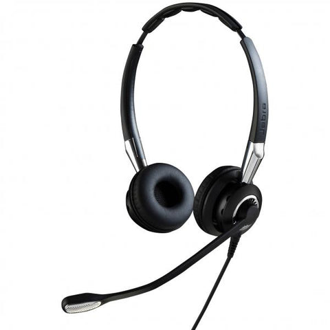 Jabra Biz 2400 II QD Duo NC Wideband Balanced Auricolare Cablato A Padiglione Ufficio Nero, Argento